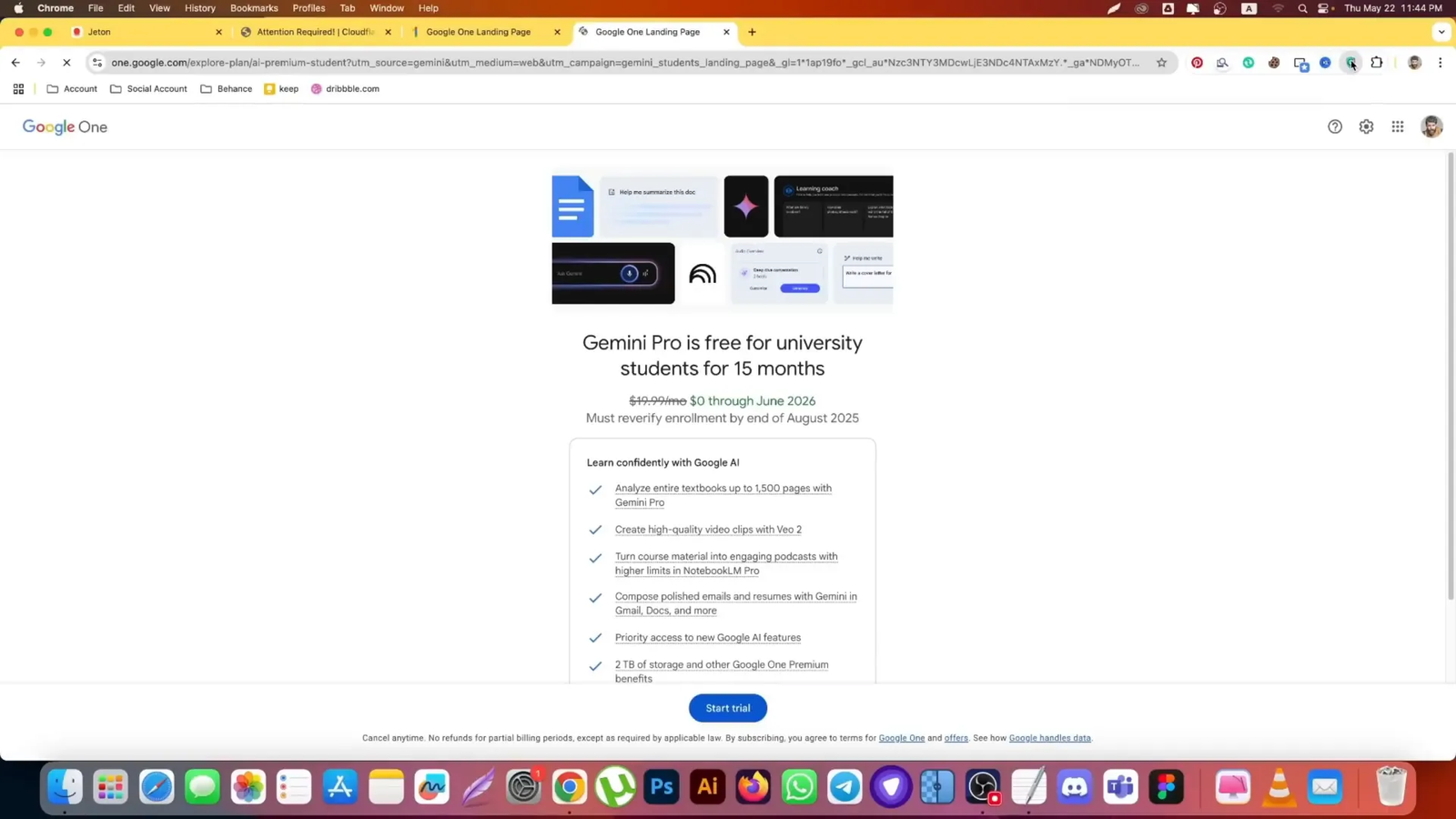 VPN connected to USA showing offer option