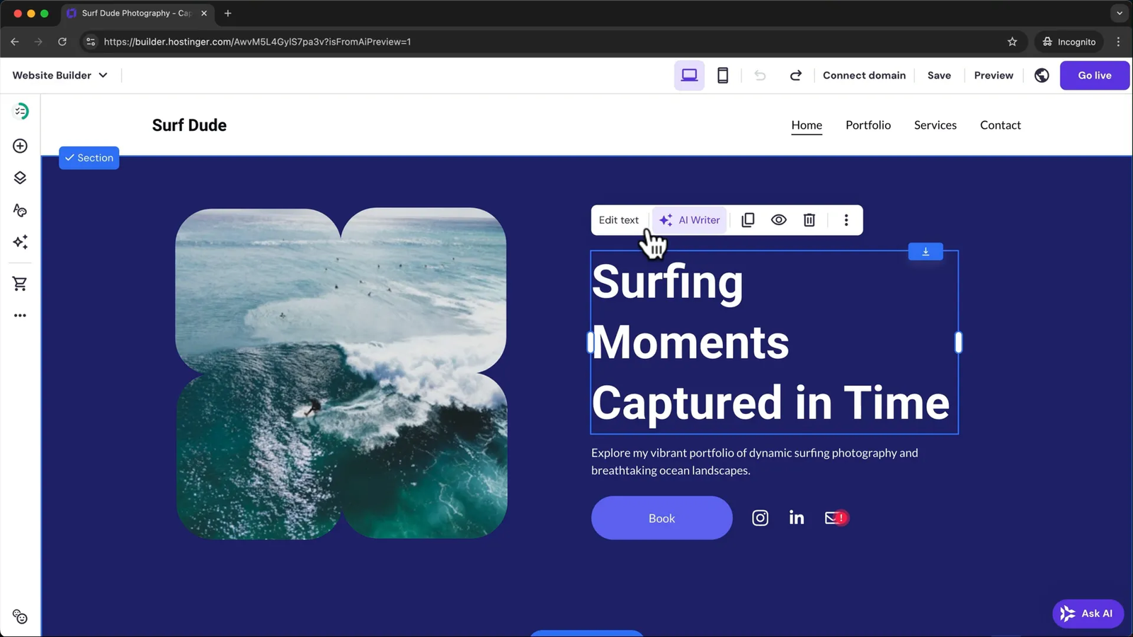 Dragging and dropping elements on the page