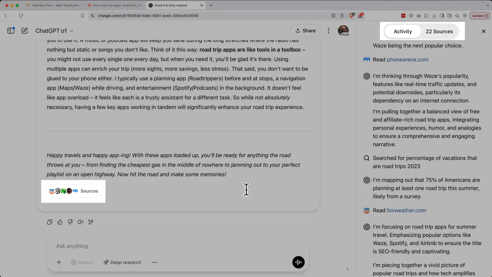 Editing AI-generated affiliate blog post in WordPress