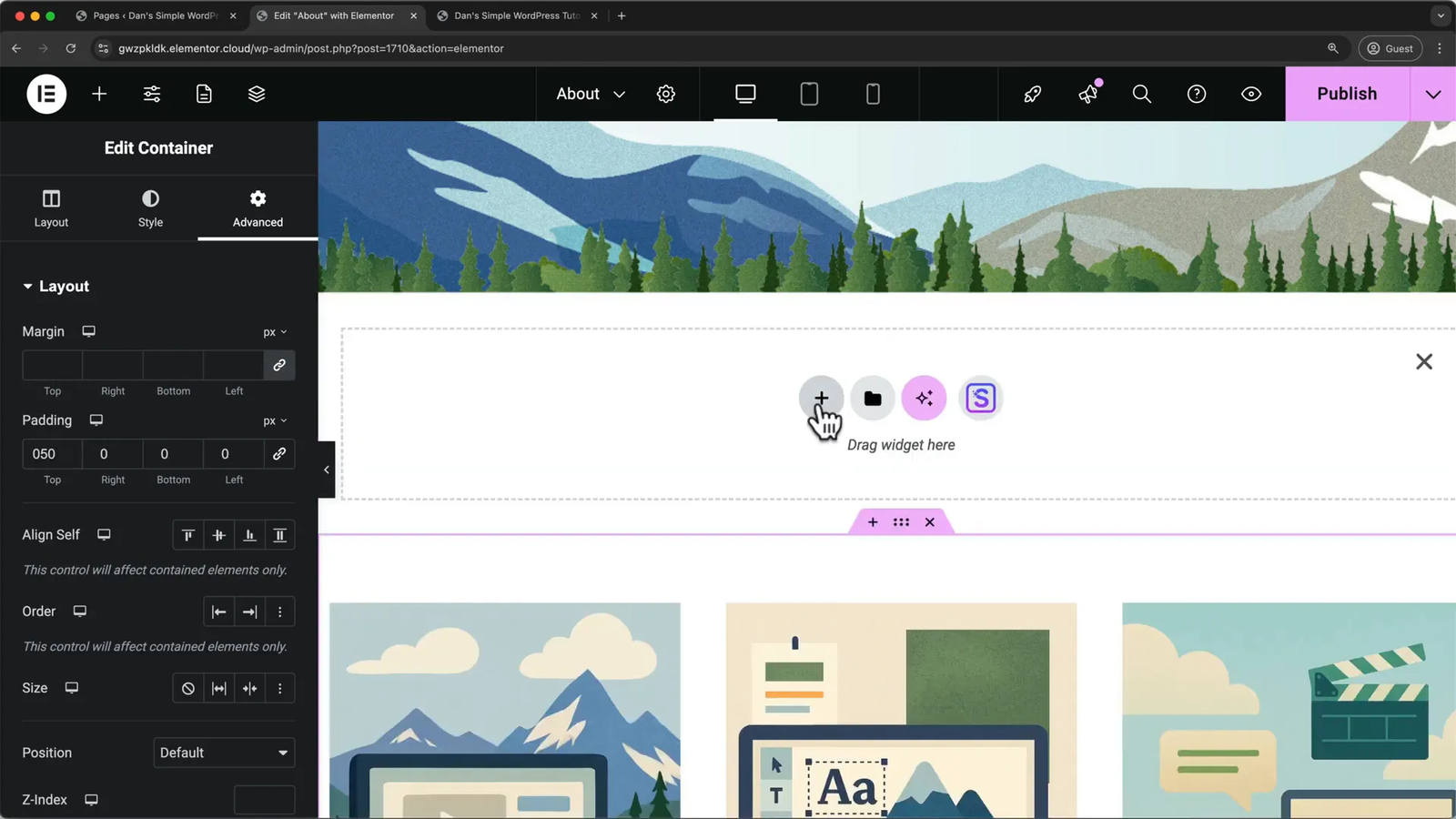 Elementor importing blocks and full page templates