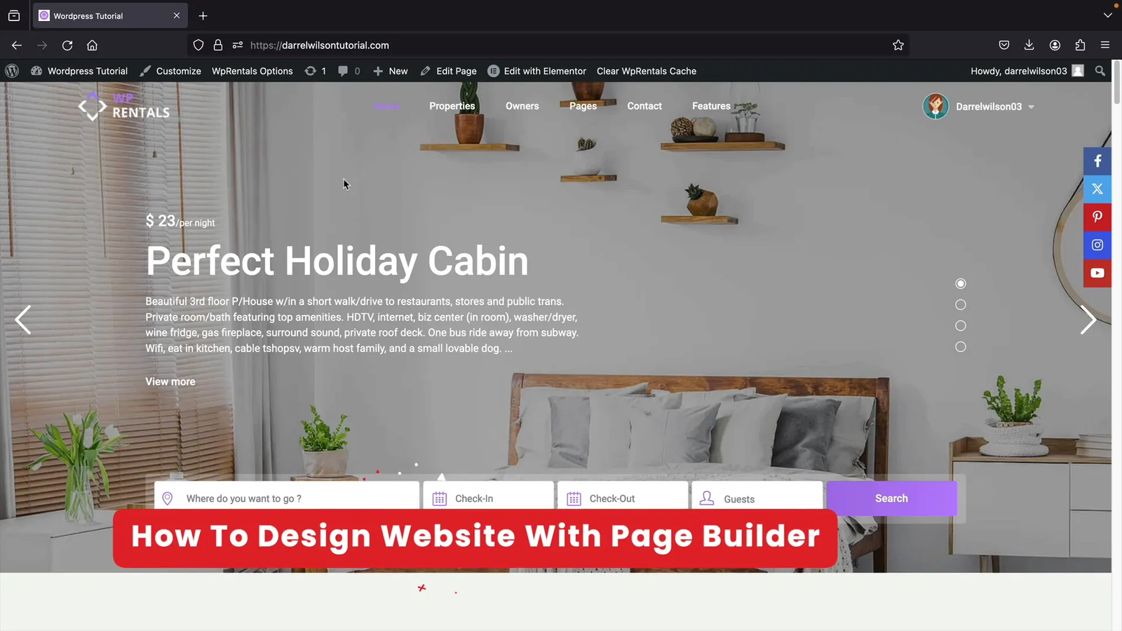 Elementor drag and drop page builder interface