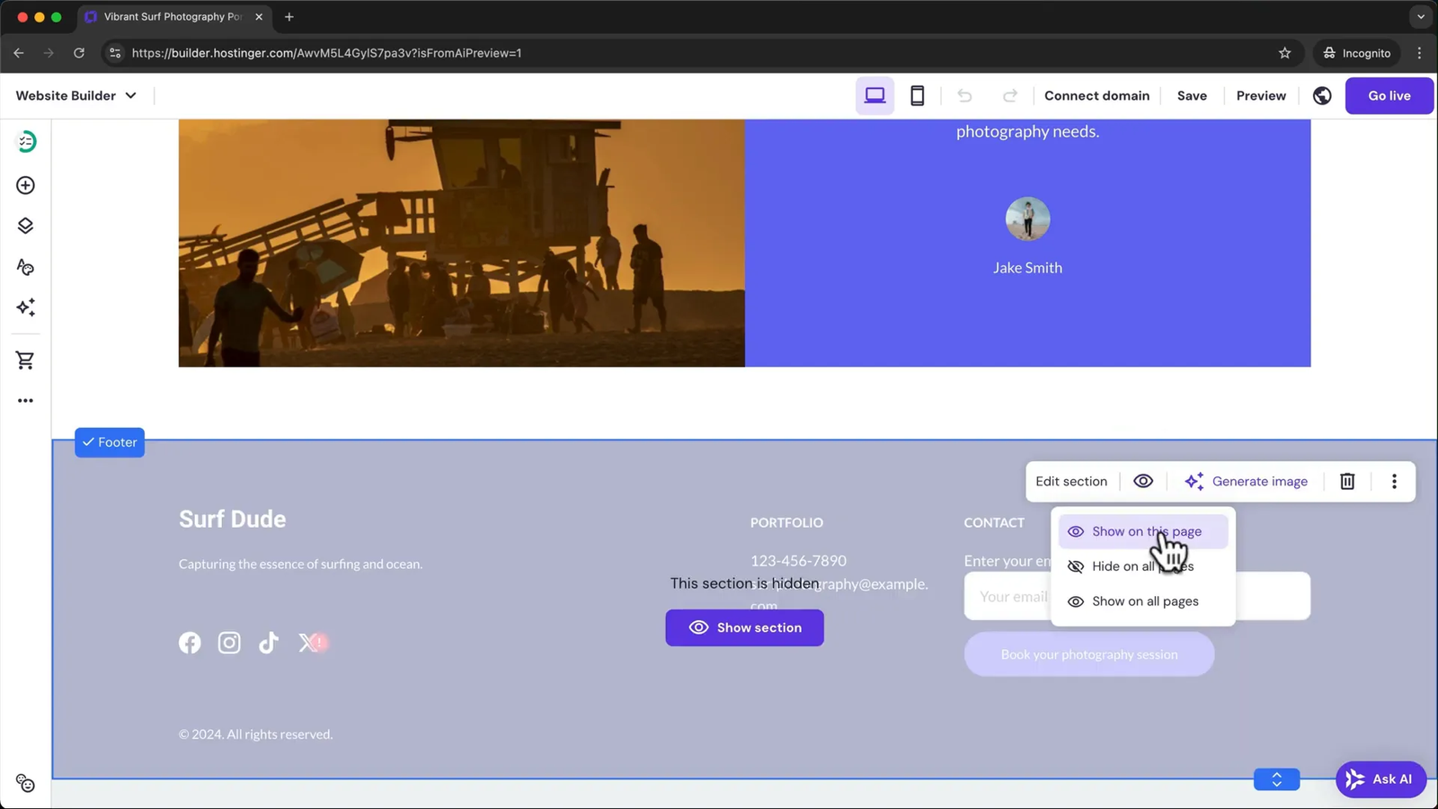 Customizing website colors and fonts