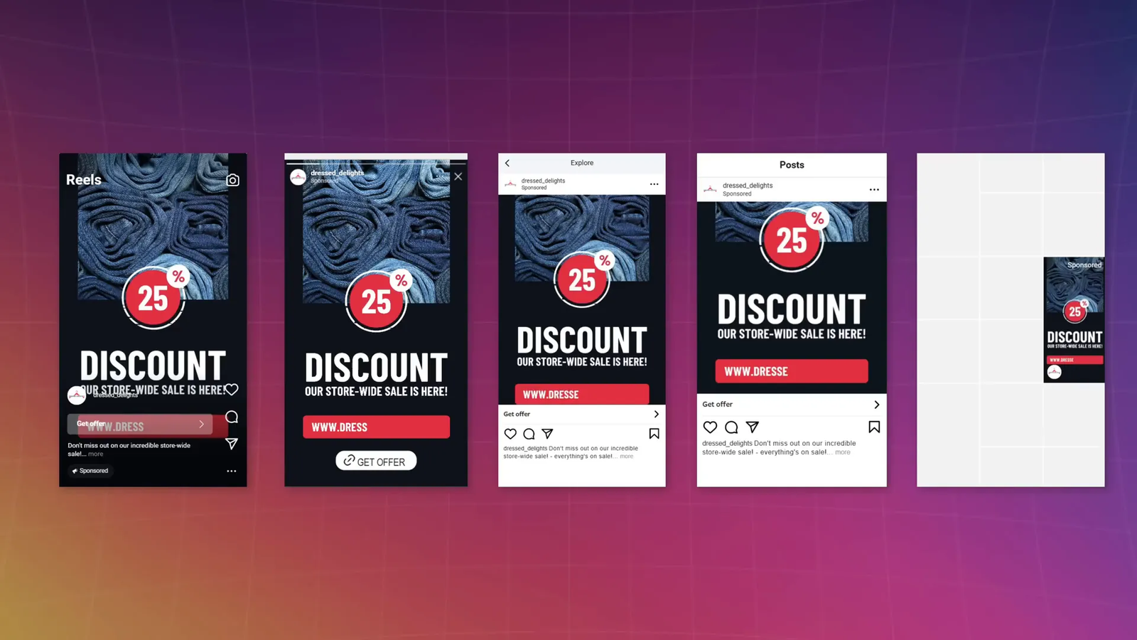 Preview of published Instagram ad